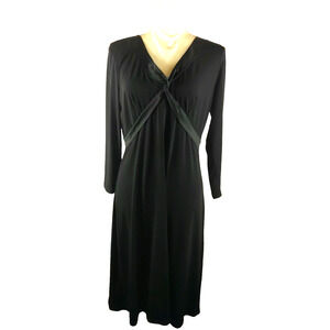 BCBG Women's Black Dress Size Large Party Funeral 3/4 Sleeve Party